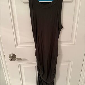 Michael Stars Ruched Olive Dress